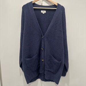 Aerie Deep Blue Knit Cardigan